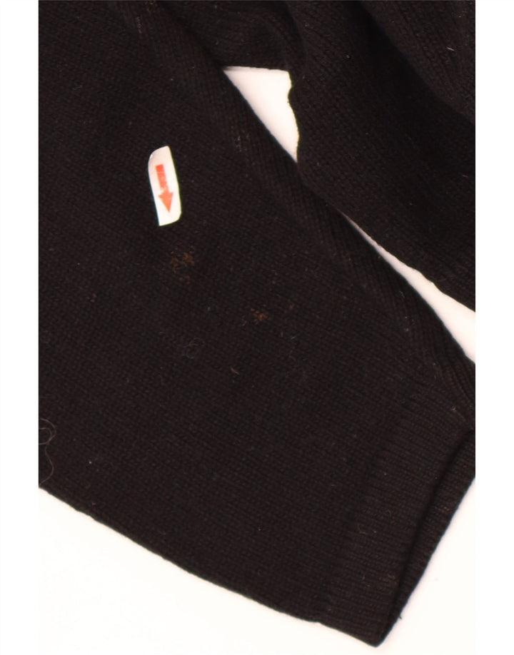 Maglione maglione girocollo da donna Cecilia Benetti UK 16 grande nero