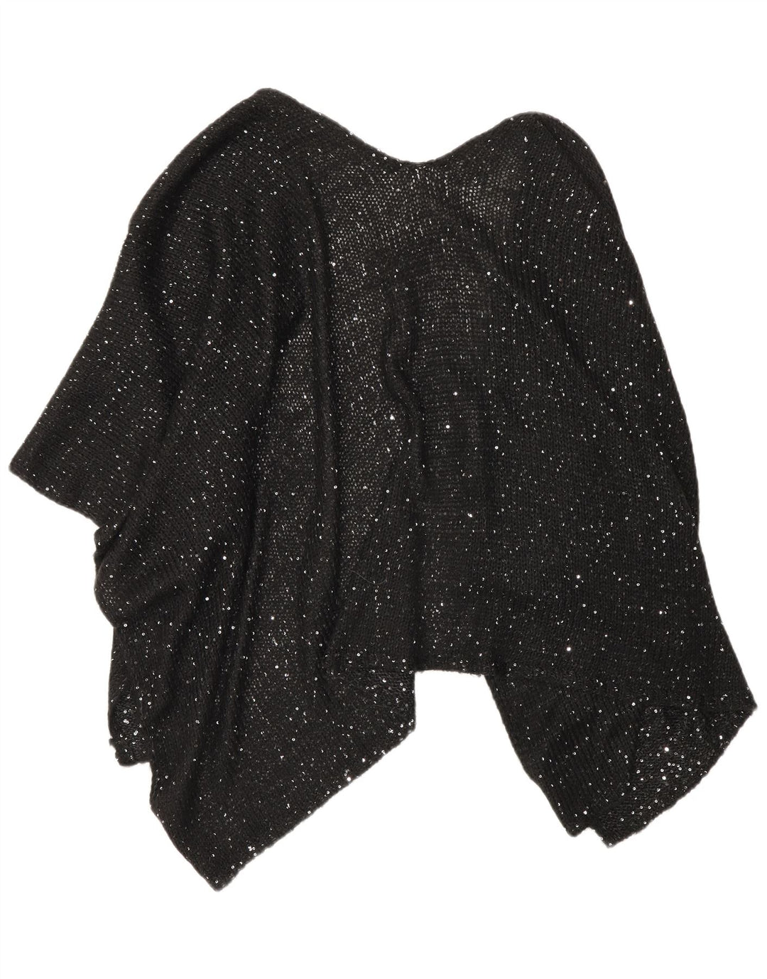 Maglione poncho da donna Marks & Spencer taglia unica acrilico screziato nero
