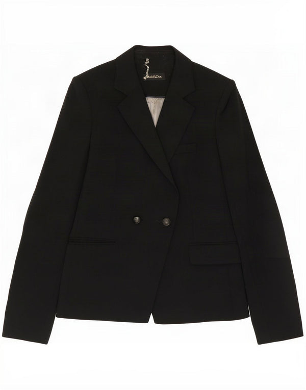 Massimo Dutti Giacca blazer doppiopetto da donna EU 36 XS Acetato nero