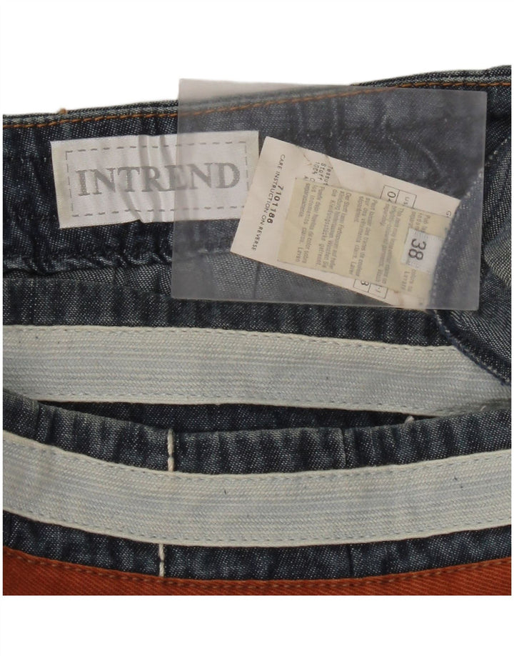 Gonna asimmetrica avvolgente in denim da donna Intrend IT 38 XS W28 cotone blu