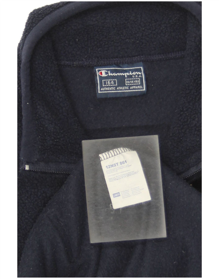 Giacca in pile Champion da ragazzo 13-14 anni in poliestere blu navy
