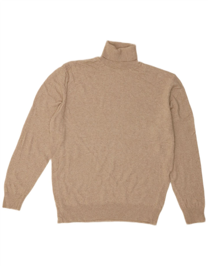 Maglione maglione collo alto da uomo Zara grande beige
