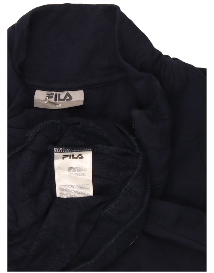 Giacca da ginnastica da uomo Fila in cotone color block medio blu navy
