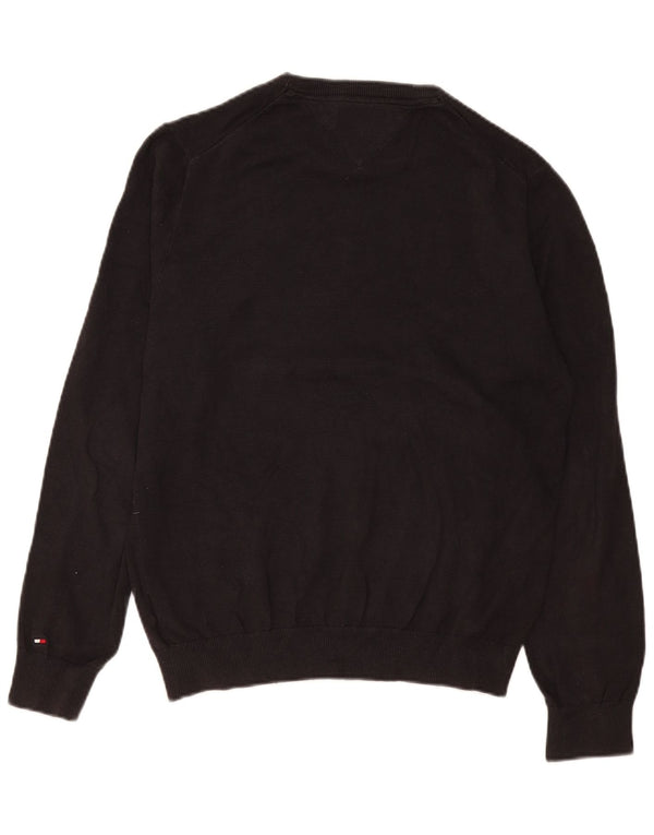 Maglione maglione girocollo da uomo Tommy Hilfiger in cotone color block grigio medio