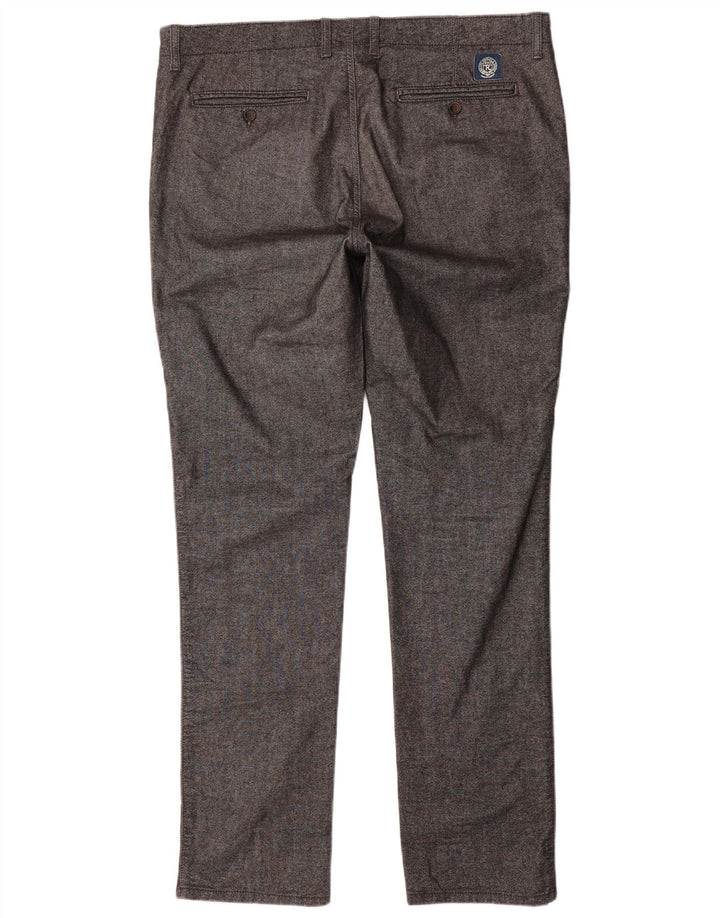 Pantaloni slim da uomo Rifle W38 L34 cotone grigio a spina di pesce