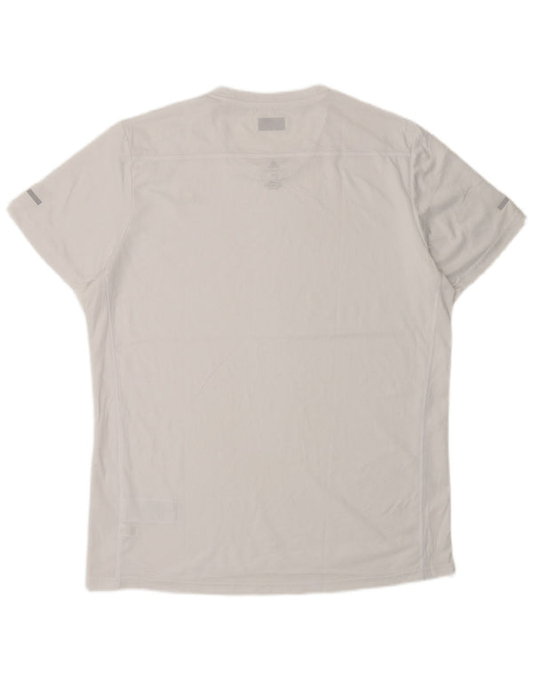 Adidas Uomo Aeroready Regular T-shirt Top Large Bianco Poliestere Sport