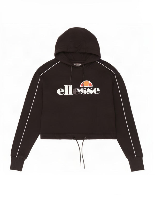 Maglione con cappuccio grafico oversize da donna Ellesse UK 4 XS Nero