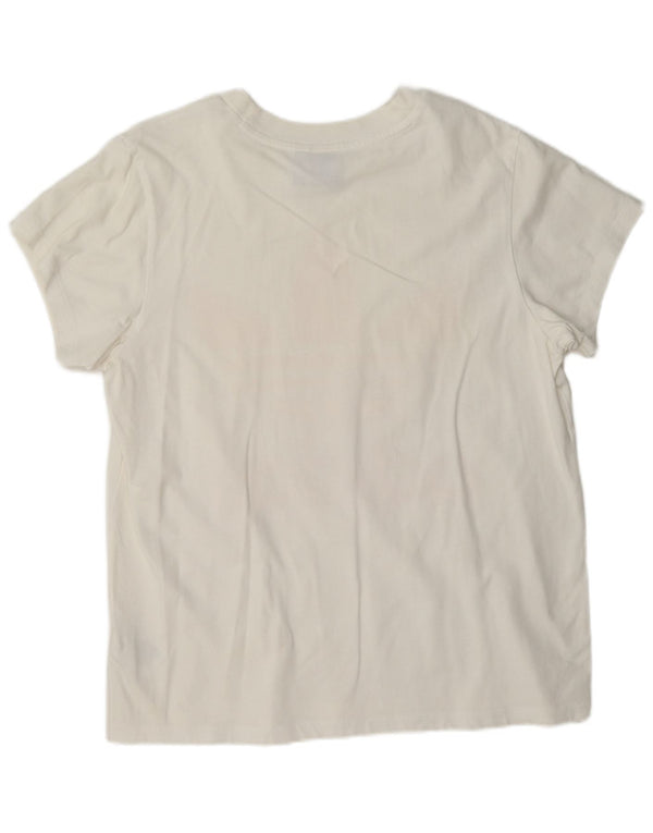 T-shirt grafica da donna Adidas Top UK 12 cotone bianco medio