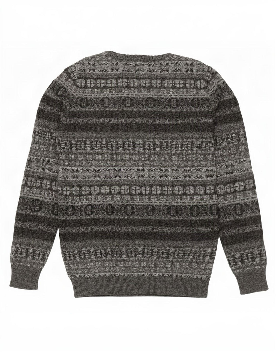 Maglione maglione girocollo da uomo Marlboro Classics 2XL lana Fair Isle grigia