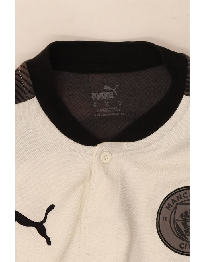 T-shirt Puma da uomo del Manchester City, colore bianco medio geometrico