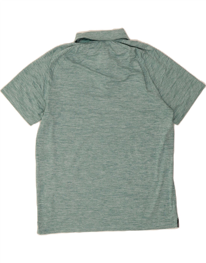 HURLEY Mens Polo Shirt Large Green Flecked Polyester Vintage Hurley and Second-Hand Hurley from Messina Hembry 