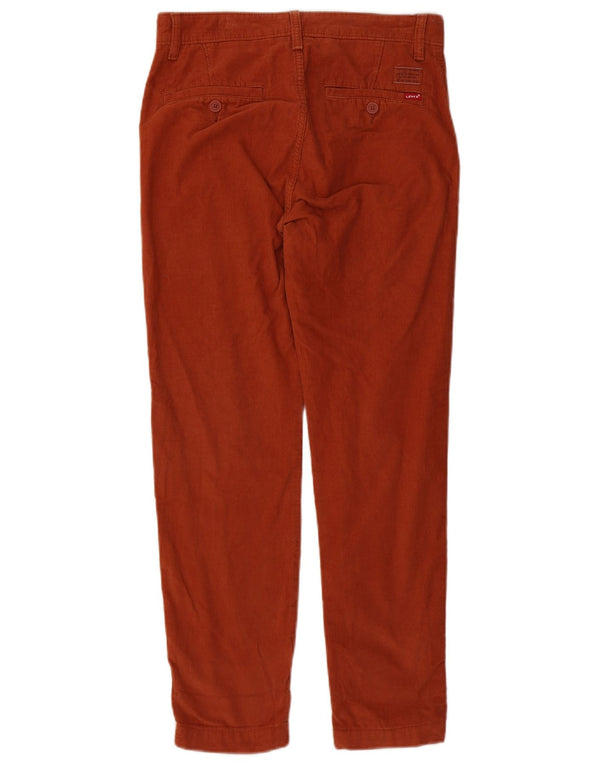 Pantaloni Levi's da uomo in velluto a coste affusolati standard W28 L27 in cotone arancione
