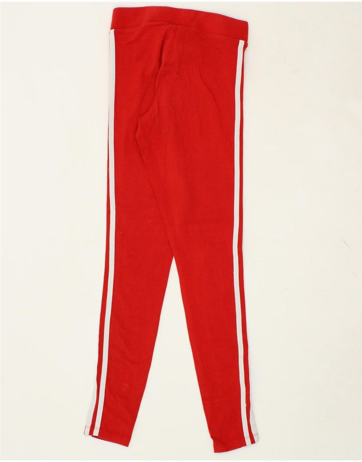 ADIDAS Womens Leggings UK 6 XS Red Cotton Vintage Adidas and Second-Hand Adidas from Messina Hembry 
