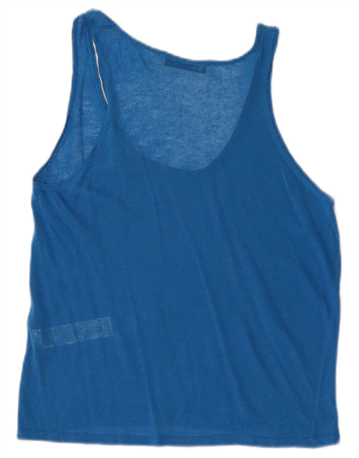Canotta corta da donna Zara UK 8 piccola in acrilico blu