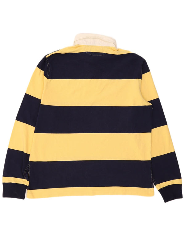 Polo Ralph Lauren da uomo a maniche lunghe da rugby, polo grande a righe blu navy