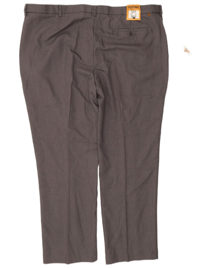 Pantaloni chino dritti da uomo Farah W48 L31 poliestere grigio