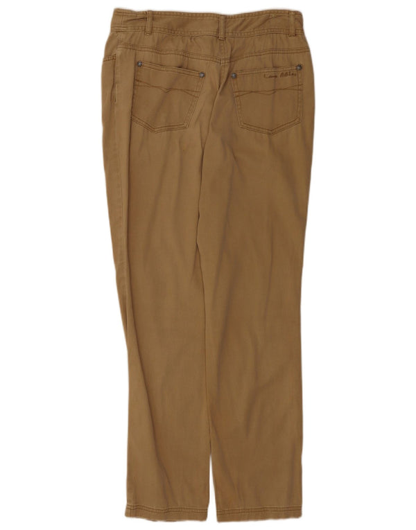 Pantaloni casual dritti da donna Laura Ashley UK 10 Small W30 L30 Marrone