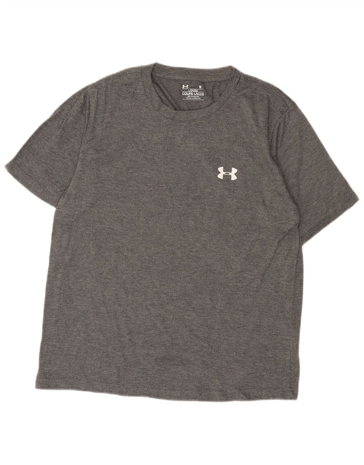 T-shirt da uomo Under Armour Top grigio medio in poliestere