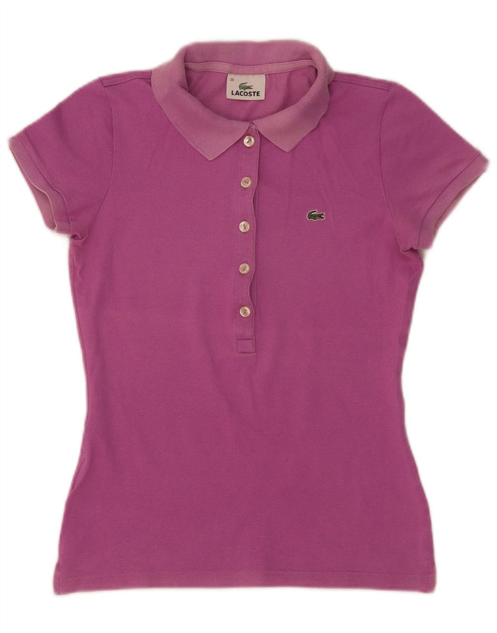 Polo da donna Lacoste taglia 36 piccola in cotone rosa
