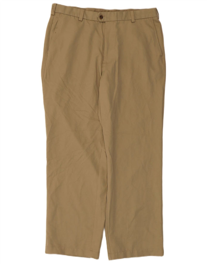 Pantaloni da golf dritti da uomo Izod W36 L32 Poliestere beige