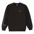 Felpa grafica Nike da uomo, maglione grande, cotone nero