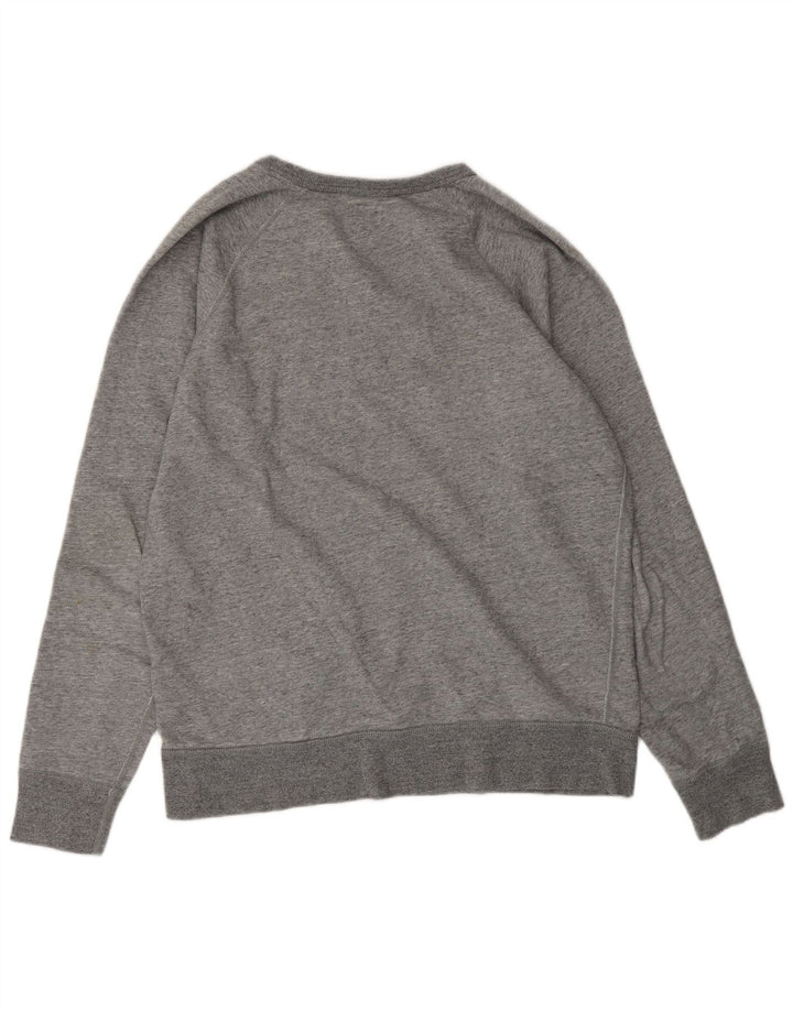 J. CREW Mens Sweatshirt Jumper Large Grey Flecked Cotton