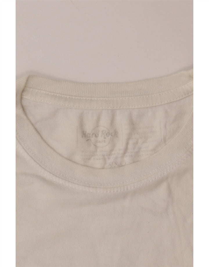 HARD ROCK CAFE T-shirt grafica da uomo Florence Top Small White Paisley