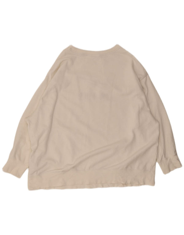 Felpa con grafica oversize da uomo Nike 3XL cotone bianco