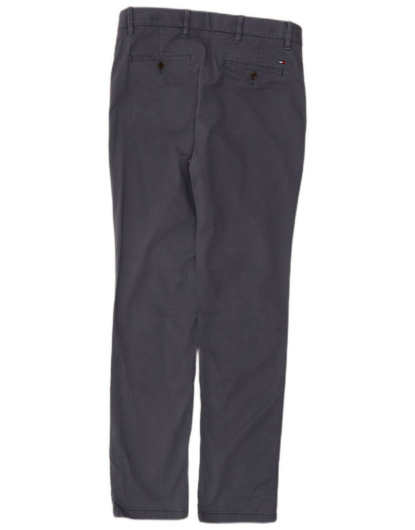 Pantaloni chino slim da uomo Tommy Hilfiger W31 L32 cotone blu navy
