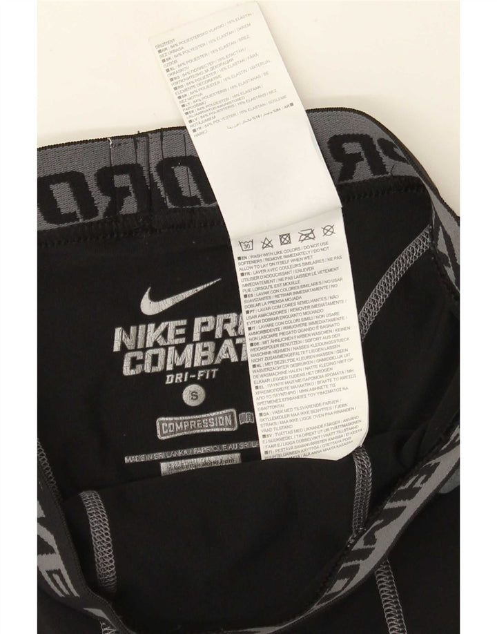 Leggings grafici Nike Dri Fit da uomo piccoli in poliestere nero