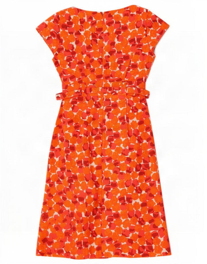 Abito basic da donna Boden UK 8 piccolo cotone floreale arancione