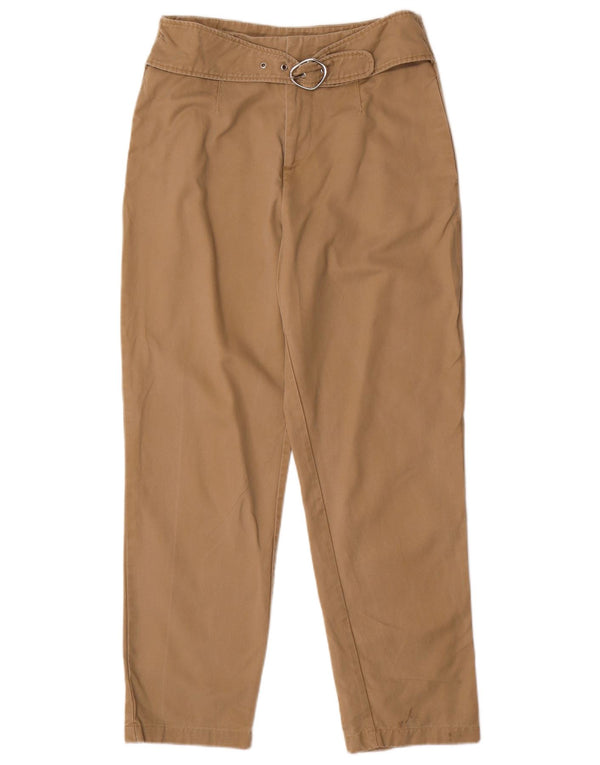ZARA Womens Tapered Casual Trousers Medium W28 L28 Beige Cotton