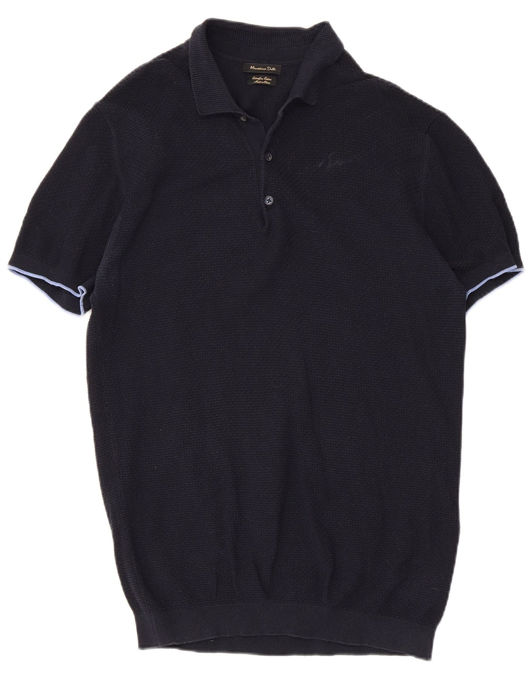 Polo da uomo Massimo Dutti grande in cotone blu navy