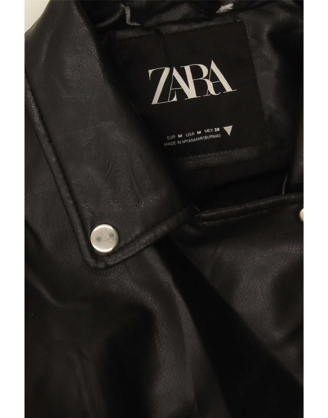 Giacca da motociclista da donna Zara UK 12 media nera