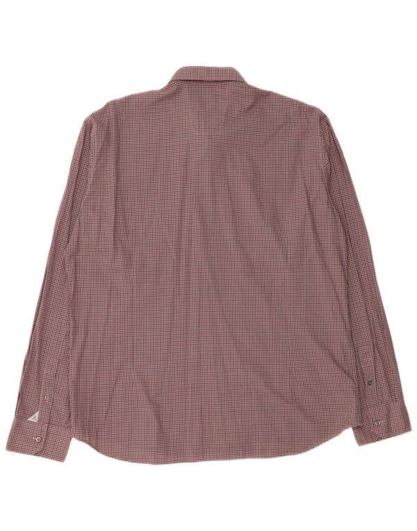 Camicia da uomo JOOP XL in cotone a quadri rosa