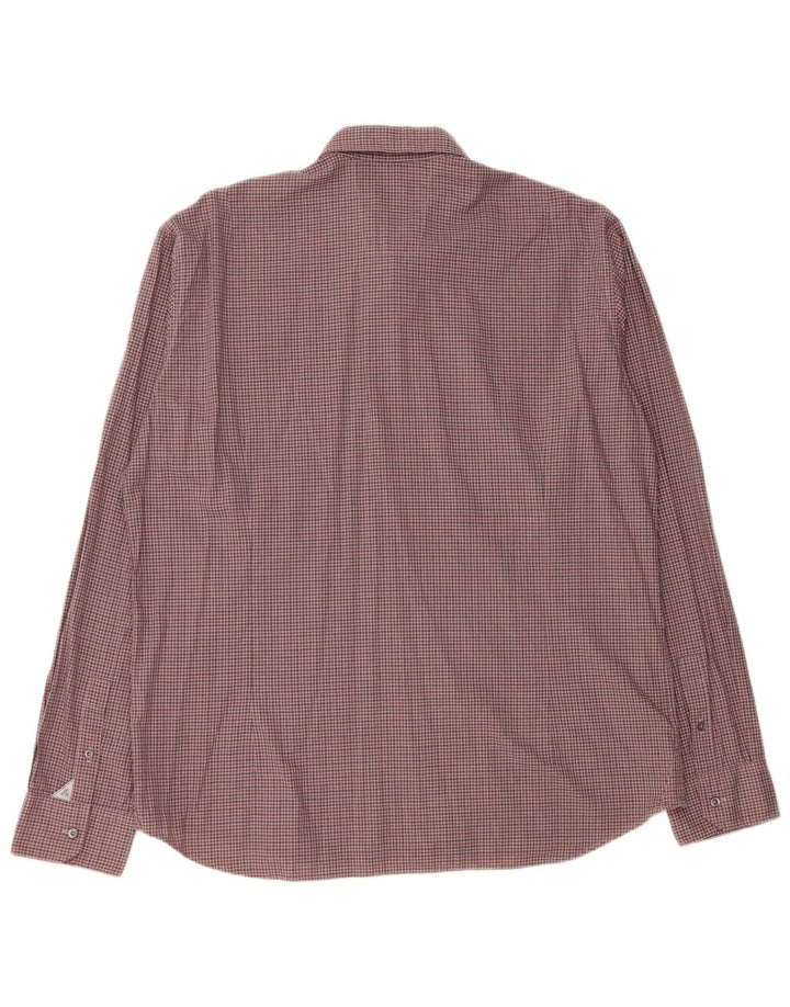 Camicia da uomo JOOP XL in cotone a quadri rosa
