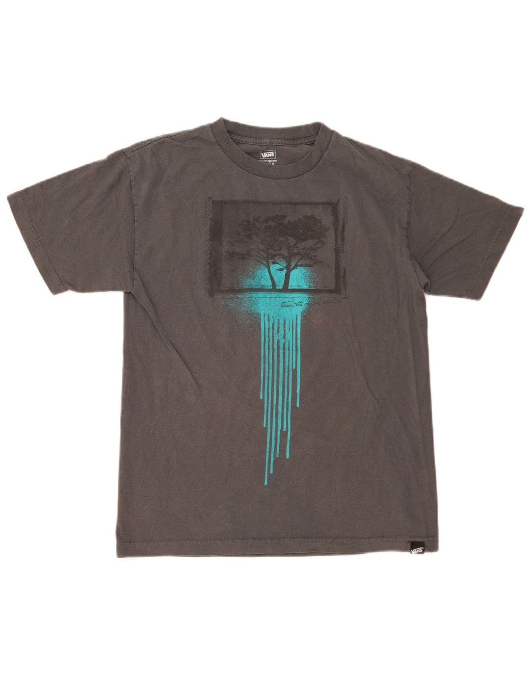 T-shirt grafica da uomo VANS Top in cotone grigio medio