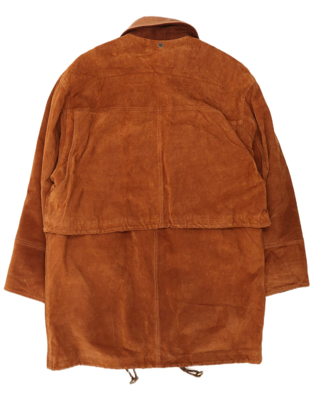 Soprabito vintage da uomo in pelle scamosciata IT 48 in pelle marrone medio
