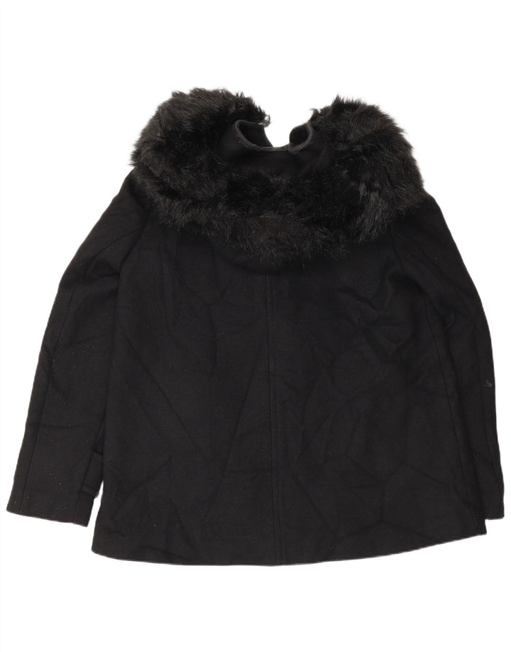 Giacca a vento con cappuccio da donna Zara UK 14 poliestere nero medio