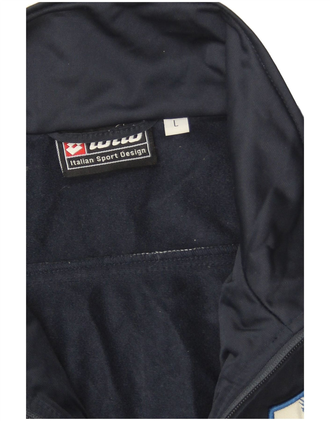 Giacca da ginnastica grafica da uomo Lotto, grande, color block blu navy