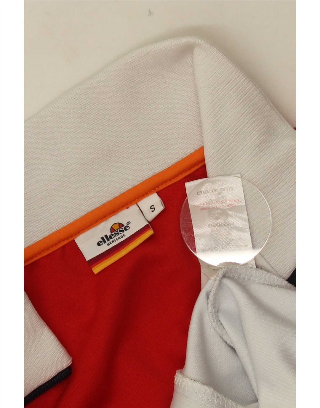 Giacca da ginnastica da uomo Ellesse piccola in poliestere color block bianco