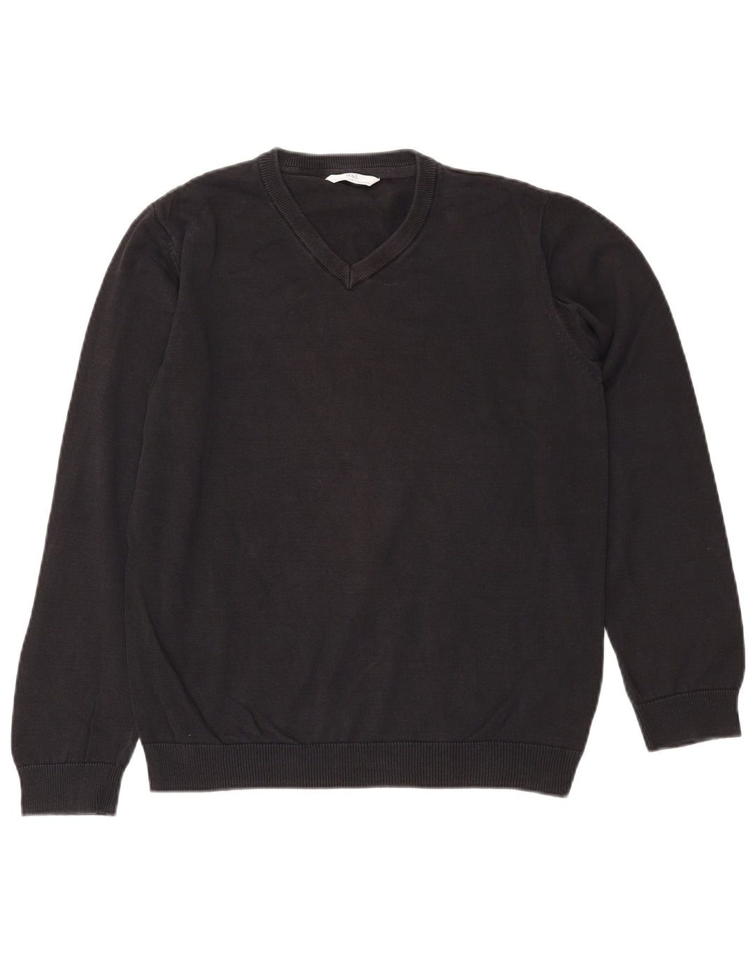 Maglione da ragazzo con scollo a V Marks & Spencer 14-15 anni in cotone nero