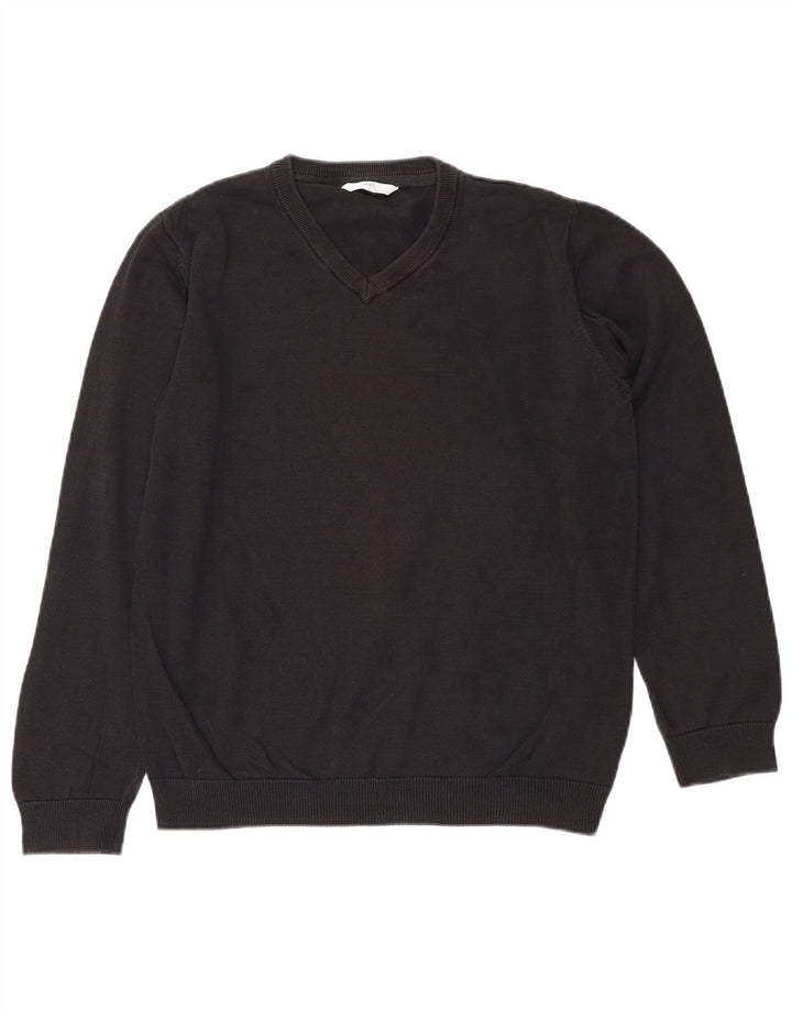 Maglione da ragazzo con scollo a V Marks & Spencer 14-15 anni in cotone nero