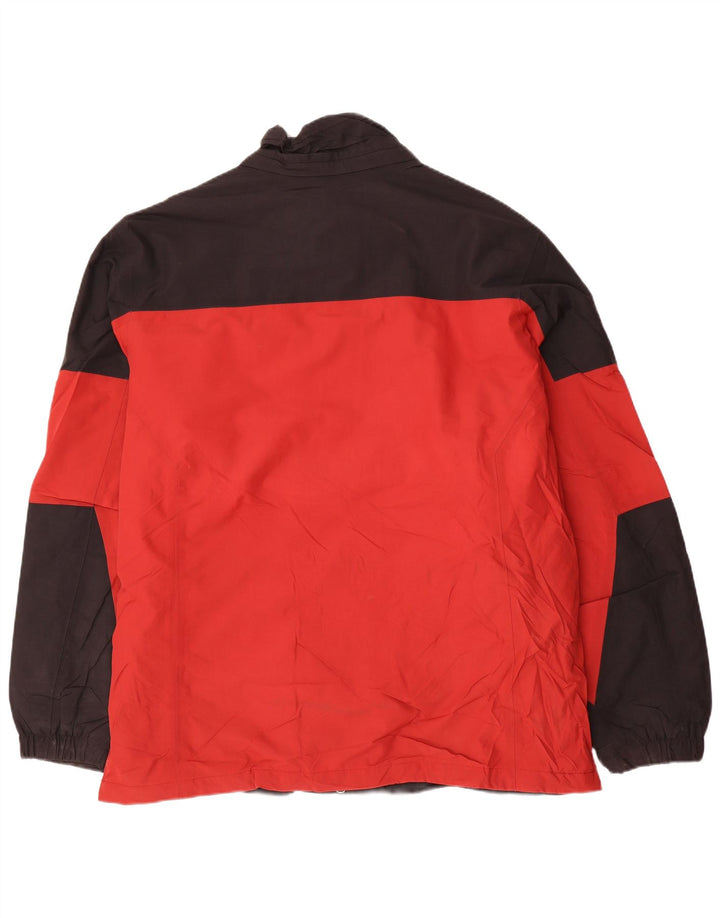 Giacca a vento da uomo EDDIE BAUER UK 42 XL Nylon rosso a blocchi di colore