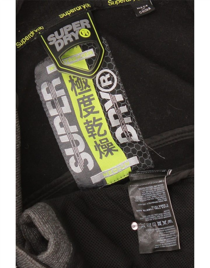 Giacca a vento con cappuccio da uomo Superdry UK 38 Poliestere grigio medio