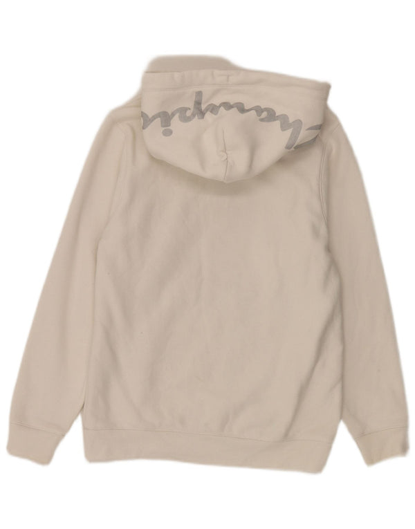 Felpa con cappuccio grafica da donna vestibilità ampia Champion UK 4 XS cotone bianco