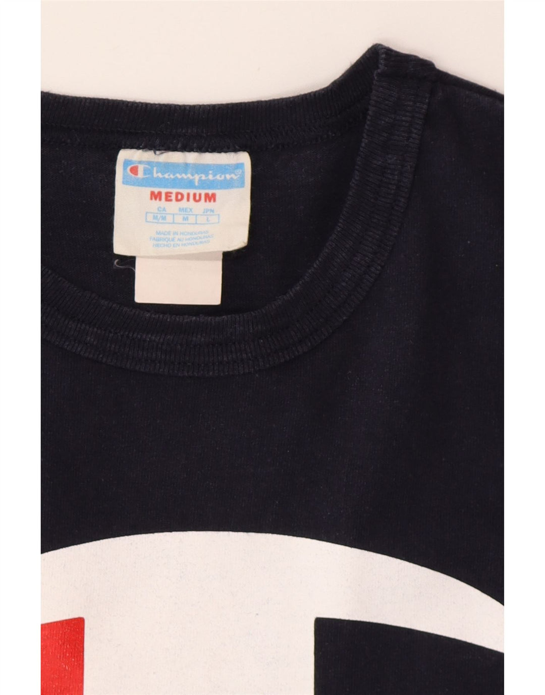 T-shirt grafica da uomo CHAMPION Top medio blu navy