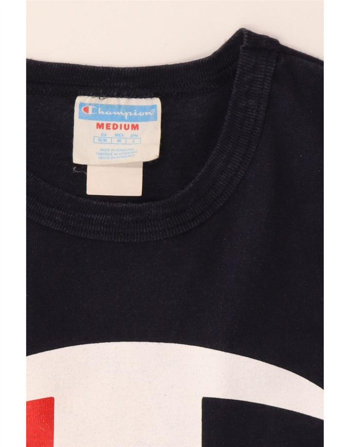 T-shirt grafica da uomo CHAMPION Top medio blu navy