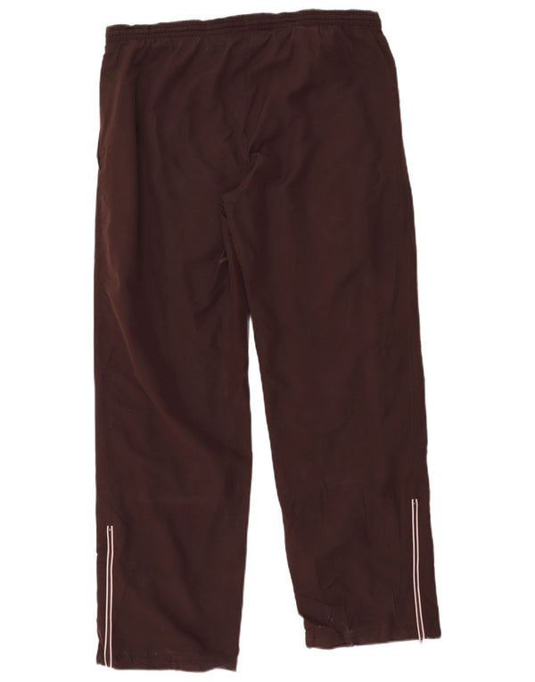 ADIDAS Womens Tracksuit Trousers UK 14 Medium Brown Polyester