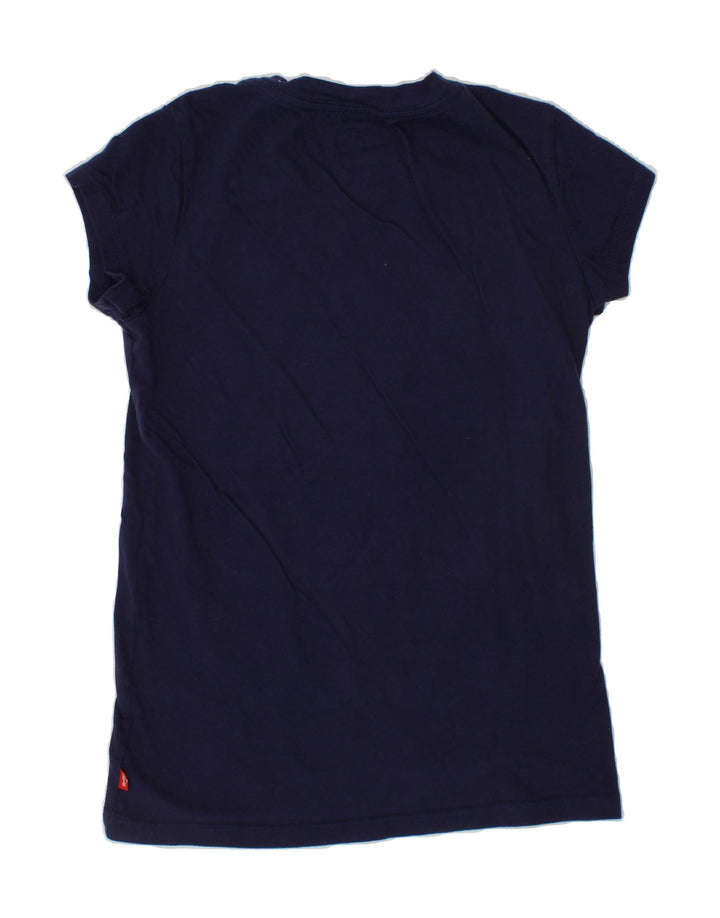 LEVI'S Girls Graphic T-Shirt Top 10-11 Years Medium  Navy Blue Vintage Levi's and Second-Hand Levi's from Messina Hembry 